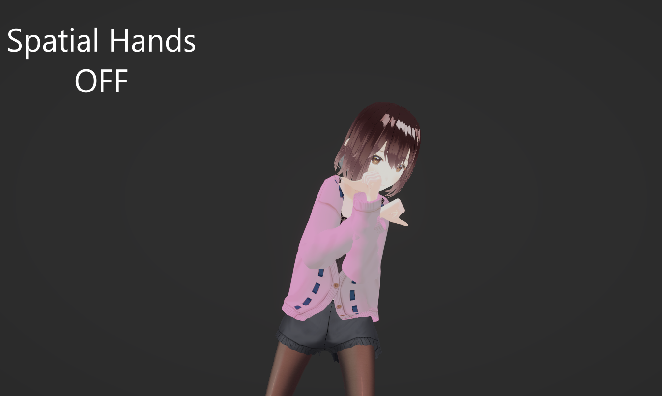 Avatar pose before Spatial Hand