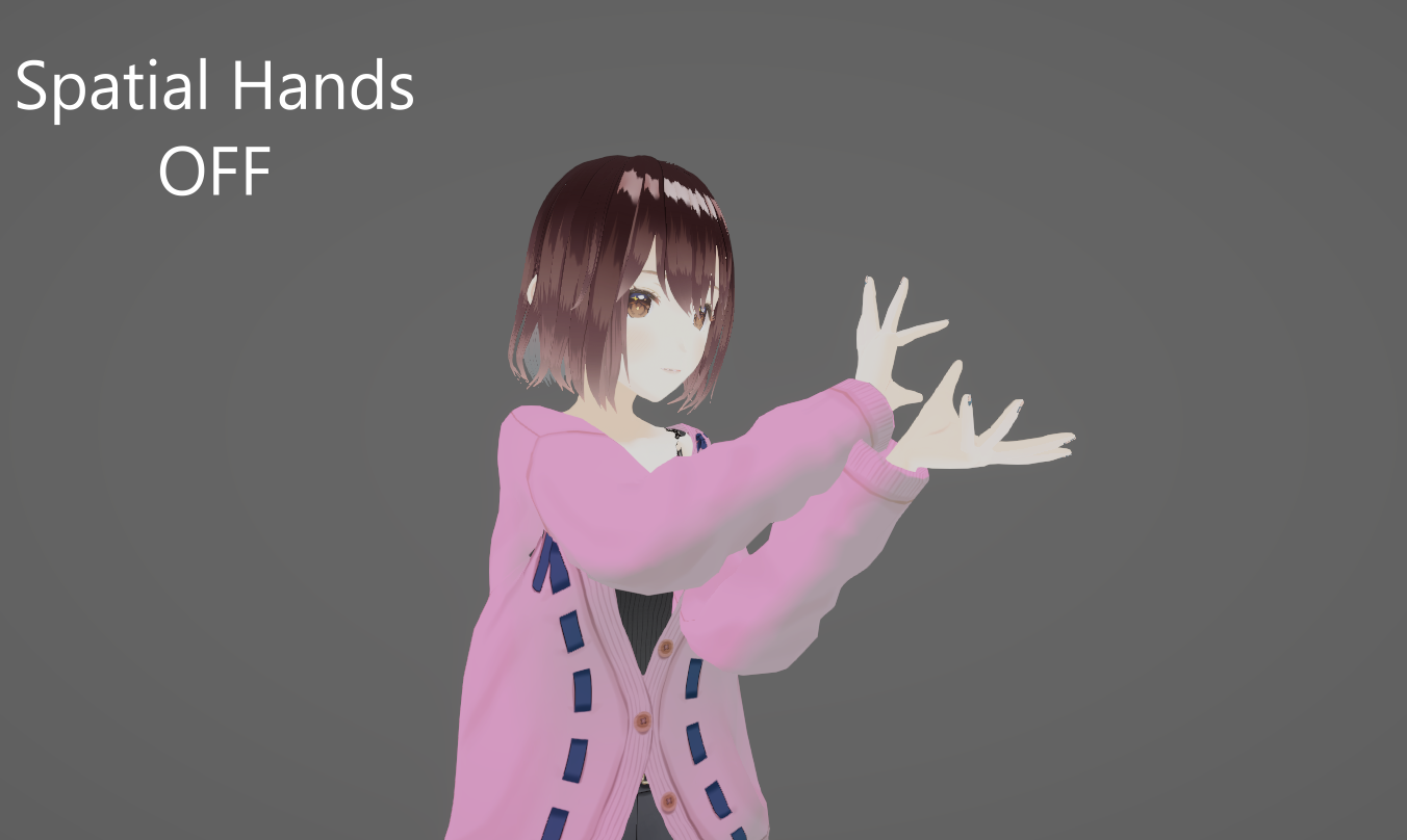 Avatar pose before Spatial Hand